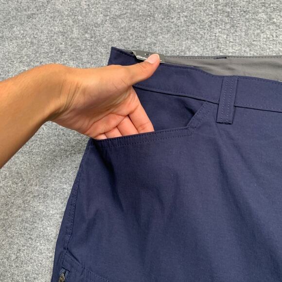 Eddie Bauer Pants Mens 40 Dark Blue Nylon Blend Fleece Lined Tech Cold Weather - Picture 3 of 13